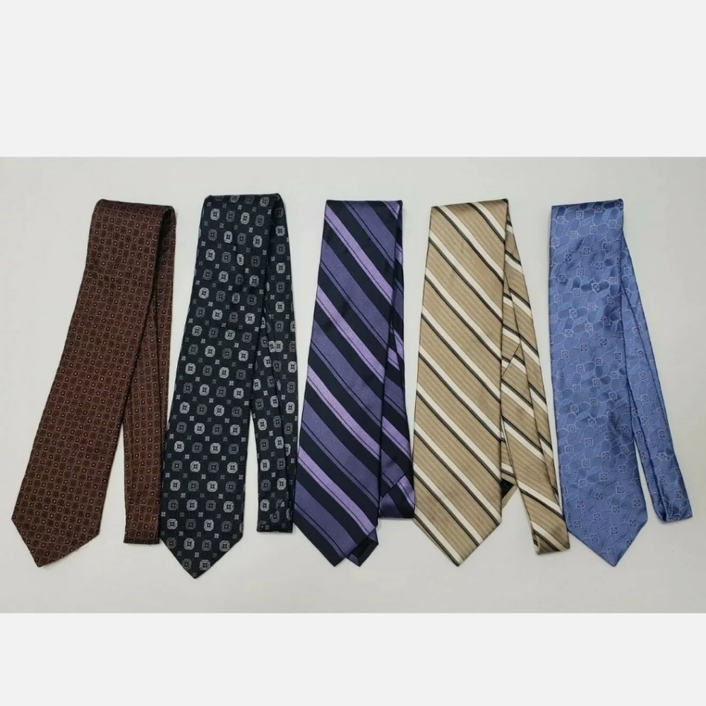 LOT OF 5 Hart Schaffner Marx 100% Silk Ties